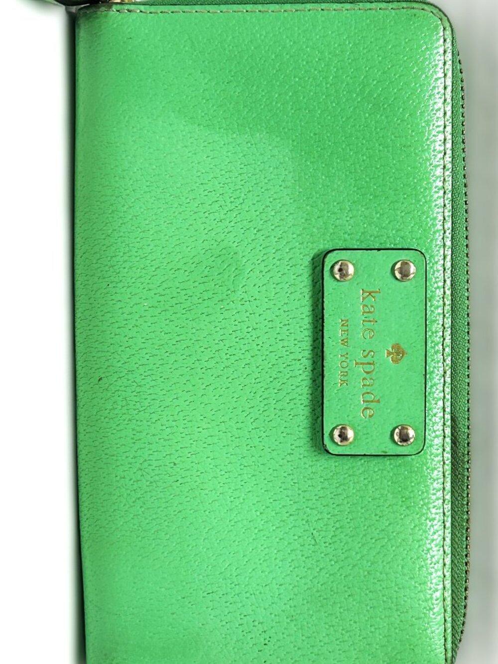 Kate Spade green leather wallet / clutch